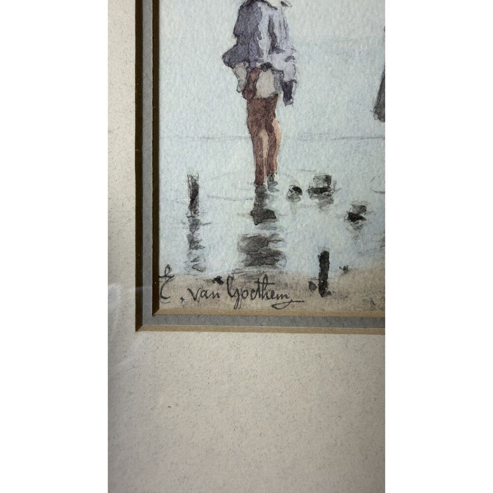 Vintage Coastal Beach Children Framed Art Print Nursery Decor 12"x14" - Picture 5 of 12